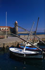 Catalan barques, Collioure, Pyrnes-Orientales. (68kb)