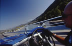 In-car shot of Christian Simonetti's 1930 Delahaye, near Gap. (55kb)