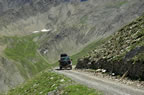 Nissan Terrano venturing off-road, Route du Parpaillon. (98kb)