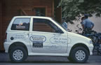 Microcar goes electric, in Strasbourg. (68kb)