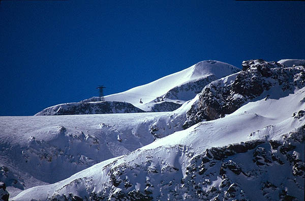 The Grand Motte Glacier cable car, Tignes.