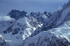 The incomparable skyline above the Grands Montets. (90kb)